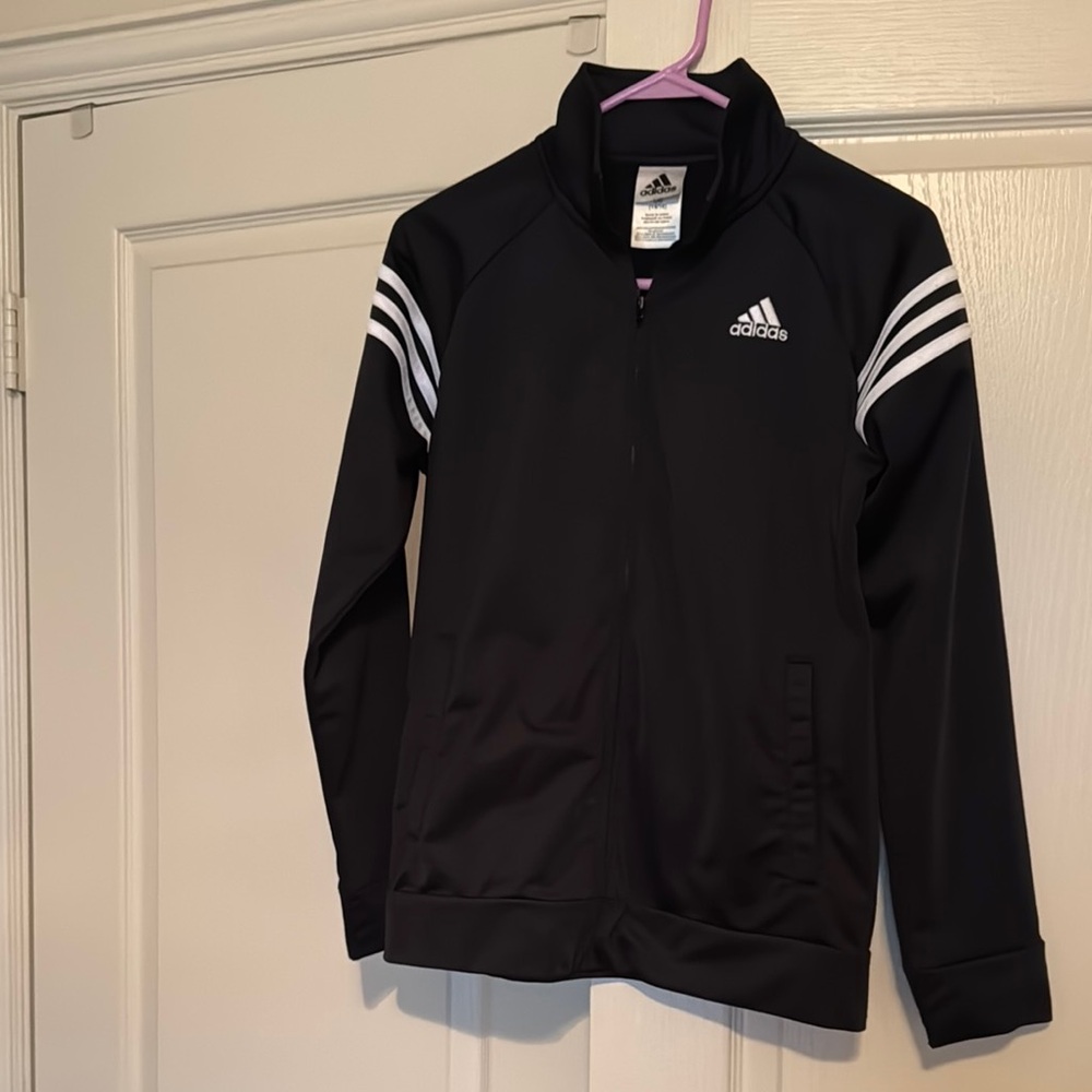 Adidas Black and White Track Jacket